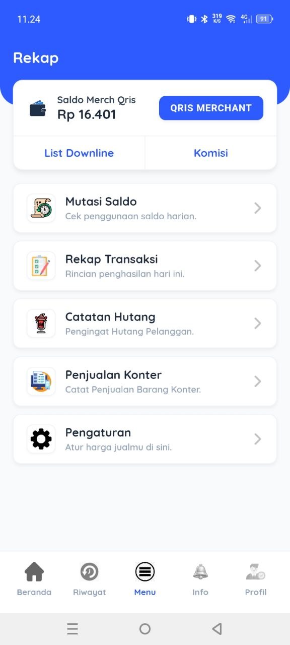 Screenshot Aplikasi MDP Merchants